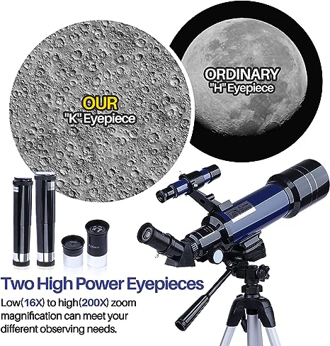 Telescopes for Beginners Kids , 70mm Aperture 400mm