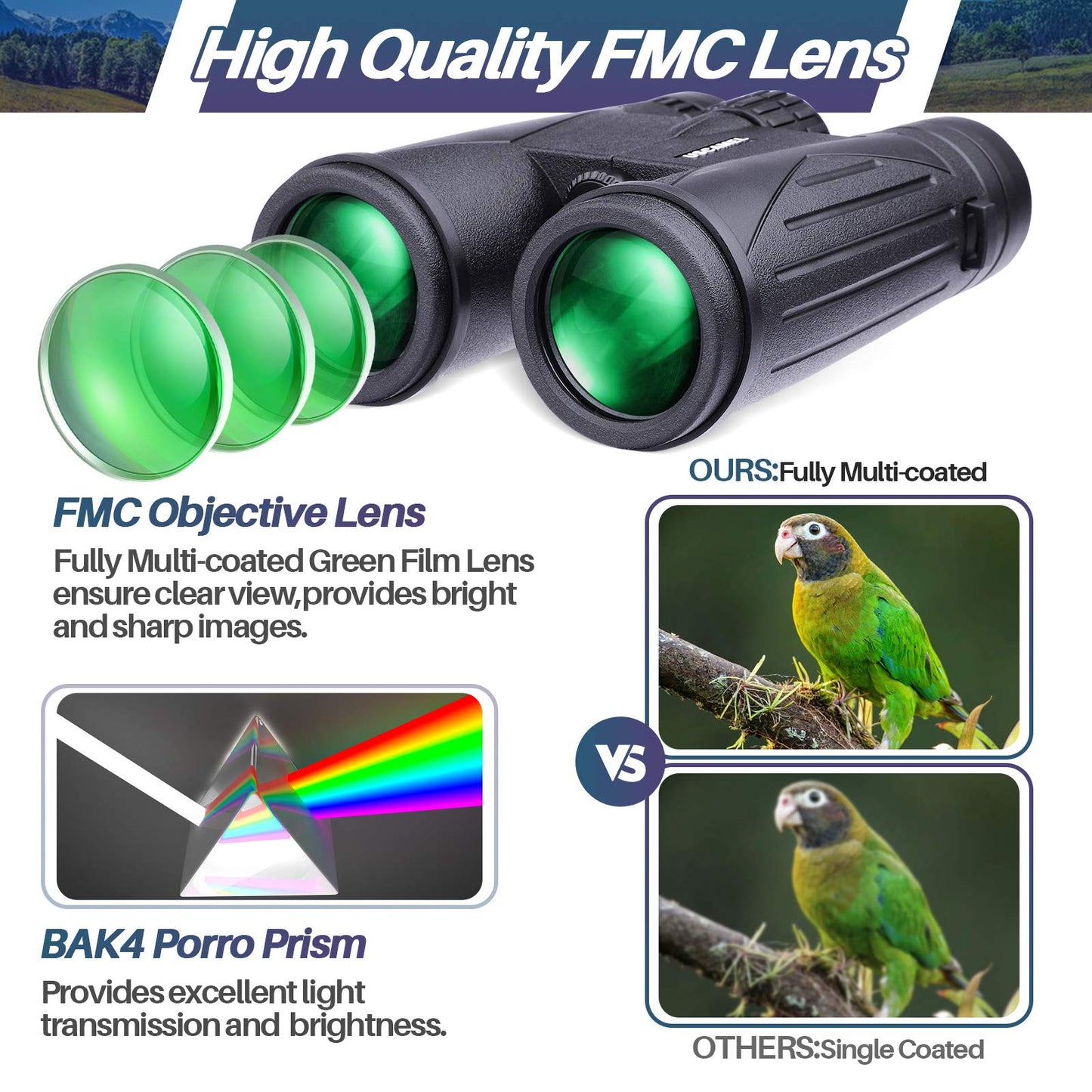 10x42 HD Compact Binoculars