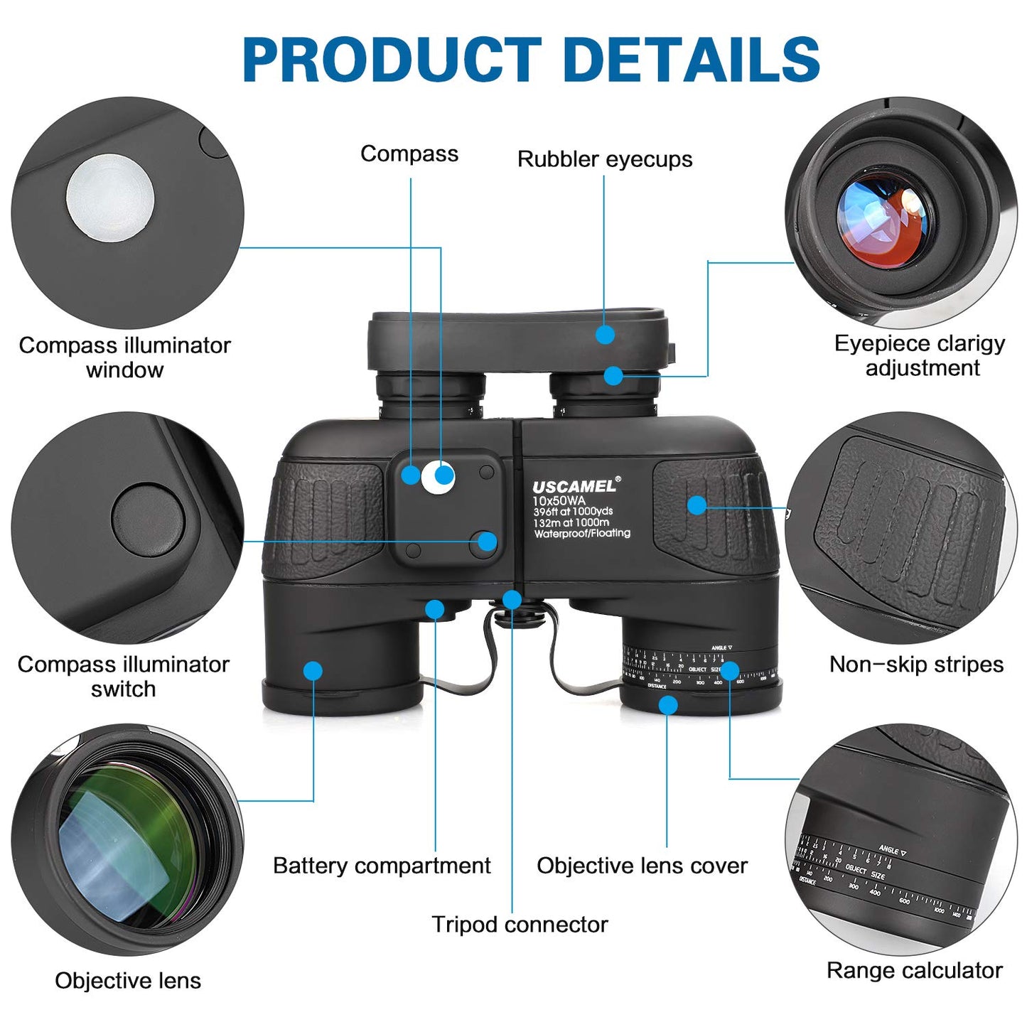 10x50 Marine Binoculars