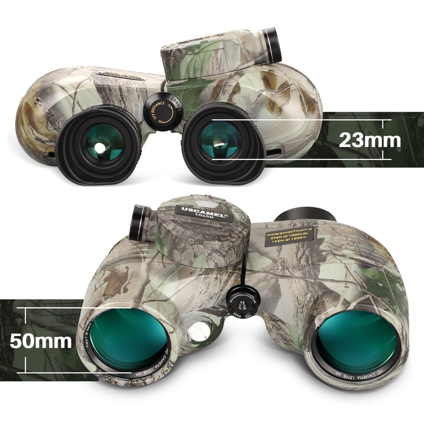 10x50 Marine Binoculars With Rangefinder & Compass